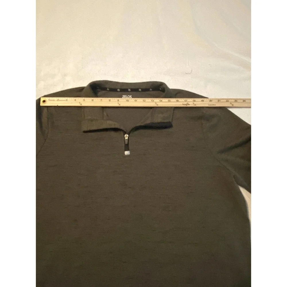 Zelos Endurance Fleece Men's XL 1/4 Zip Athletic Sweater Jacket Green W - Picture 4 of 16